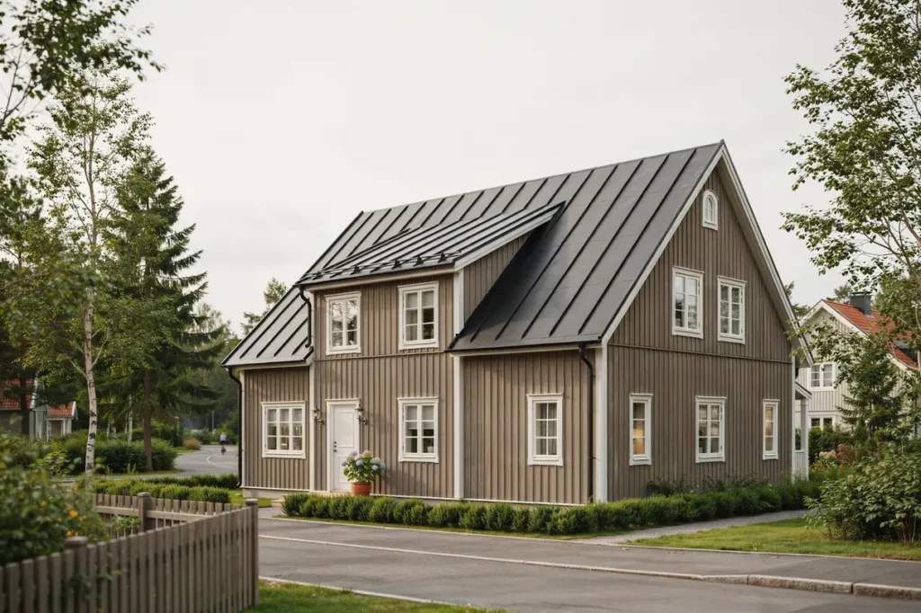takm lning och nockt tning p villa i vendels